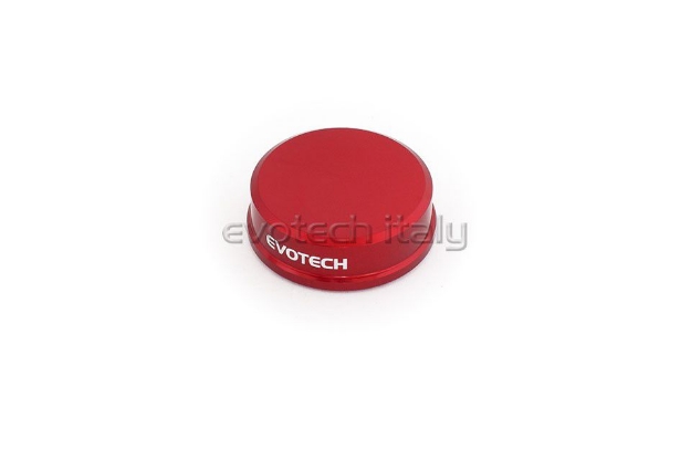 Afbeeldingen van Remvloeistofreservoircover aluminium Evotech KTM / Scrambler / Husqvarna -Rood