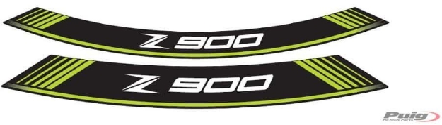 Afbeeldingen van Velglint Puig met logo Kawasaki Z900-Groen