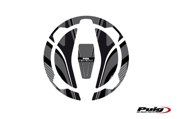 Afbeeldingen van Tankdopcover Radikal Puig voor diverse Kawasaki modellen-Grijs