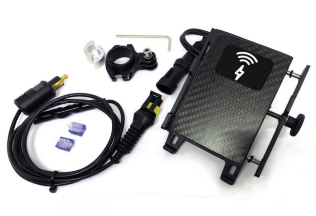 Afbeeldingen van Telefoonhouder met draadloos QI opladen BAAS (63-72mm)