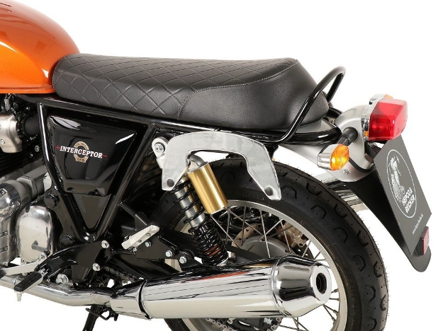 Afbeeldingen van C-Bow tasdragers chroom Hepco&Becker Royal Enfield Interceptor modellen'18-21