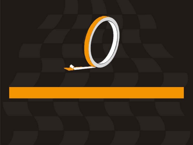 Afbeeldingen van Velglint 5mm (rolletje van 6 meter)-Fluor oranje