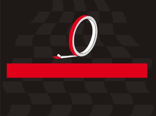 Afbeeldingen van Velglint 7mm (rolletje van 6 meter)-Rood
