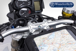 Afbeeldingen van Handlebar riser ABE approved 25mm BMW F800R '15-- silver Wunderlich