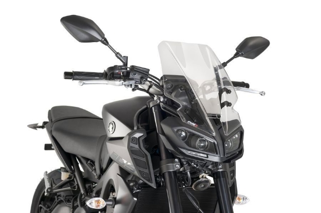 Afbeeldingen van Vervangingsruit naked bike Touring Puig Yamaha MT-09 '17-20 -transparant