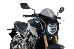 Afbeeldingen van Stuurkuipje carbon look model retro fairing met ruitje Puig Honda CB650R '19-23 / CB1000R '18-20