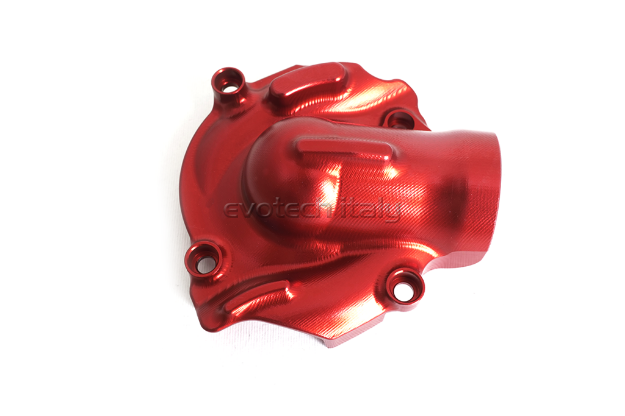 Afbeeldingen van Waterpomp cover Evotech voor Ducati Hypermotard / Multistrada 950 rood