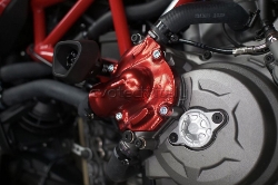 Afbeeldingen van Waterpomp cover Evotech voor Ducati Hypermotard / Multistrada 950 zwart