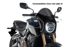 Afbeeldingen van Stuurkuipje carbon look model retro fairing met ruitje Puig Honda CB650R '19-23 / CB1000R '18-20 zwart