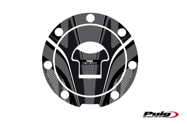 Afbeeldingen van Tankdopcover Radikal Puig voor diverse Honda modellen -'13-Grijs