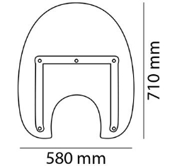 Afbeeldingen van Windscherm model America 3 transparant Puig