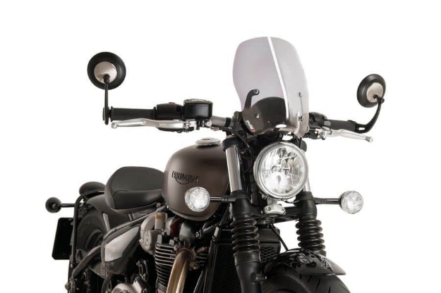 Afbeeldingen van Windscherm Puig model Naked Triumph Bonneville Bobber '17-