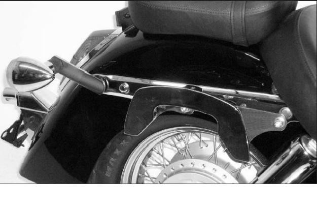 Afbeeldingen van C-Bow custom tasdragers chroom Hepco&Becker Honda VT750C Shadow '08-09
