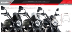 Afbeeldingen van Vervangingsruit naked Bike Puig touring Kawasaki Vulcan S '15-/ Cafe '17--donker getint