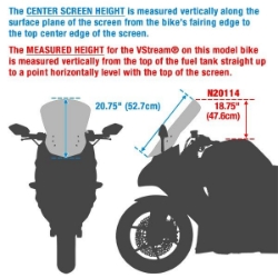 Afbeeldingen van Vervangingsruit National Cycle VStream touring transparant Kawasaki KLR650 '08-