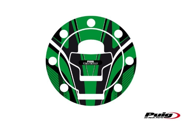 Afbeeldingen van Tankdopcover Radikal Puig voor Suzuki modellen '96-'02-Groen