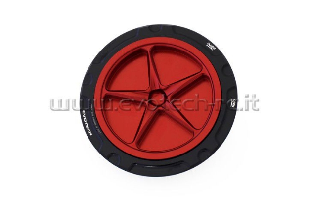 Afbeeldingen van Tankdop met schroefdop van Evotech voor de BMW S1000RR 2009- matzwart/rood