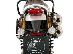 Afbeeldingen van C-Bow tasdrager links zwart Hepco&Becker Triumph Scrambler 1200 XE '19-23
