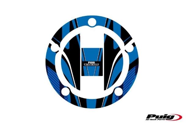 Afbeeldingen van Tankdopcover Radikal Puig voor Suzuki modellen '03--Blauw