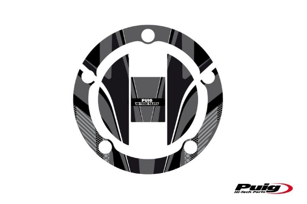 Afbeeldingen van Tankdopcover Radikal Puig voor Suzuki modellen '03--Grijs