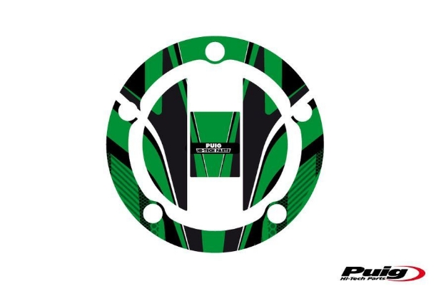 Afbeeldingen van Tankdopcover Radikal Puig voor Suzuki modellen '03--Groen