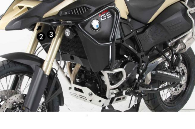 Afbeeldingen van Valbeugel zwart (tank) Hepco&Becker voor BMW F800GS Adventure '13-18 (montage op BMW beugel)