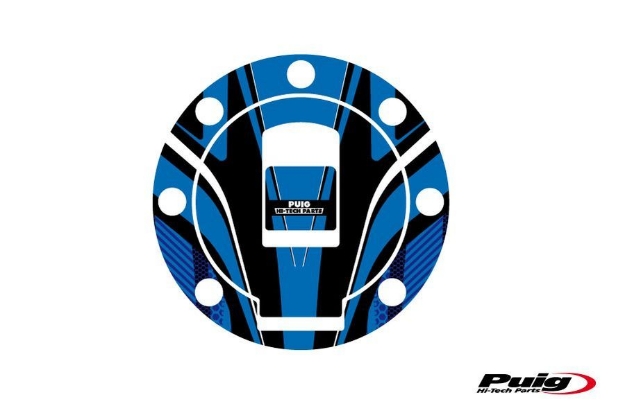 Afbeeldingen van Tankdopcover Radikal Puig voor Yamaha modellen -'99-Blauw