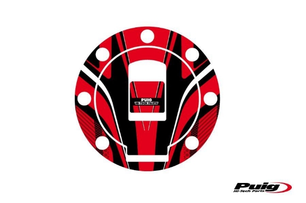 Afbeeldingen van Tankdopcover Radikal Puig voor Yamaha modellen -'99-Rood