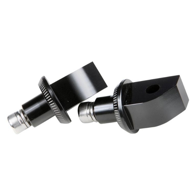 Afbeeldingen van Voetsteunadapters achterzijde van Puig voor diverse Triumph modellen