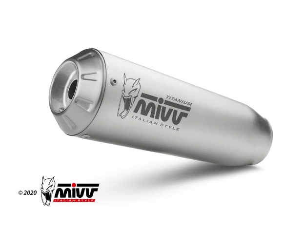 Afbeeldingen van MIVV Full System EVO met X-M1 titanium demper Aprilia RS660 / Tuono 660 '21-