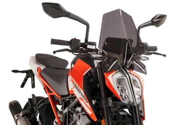 Afbeeldingen van Vervangingsruit naked bike Sport Puig KTM Duke 125/390 '17-23 donker getint