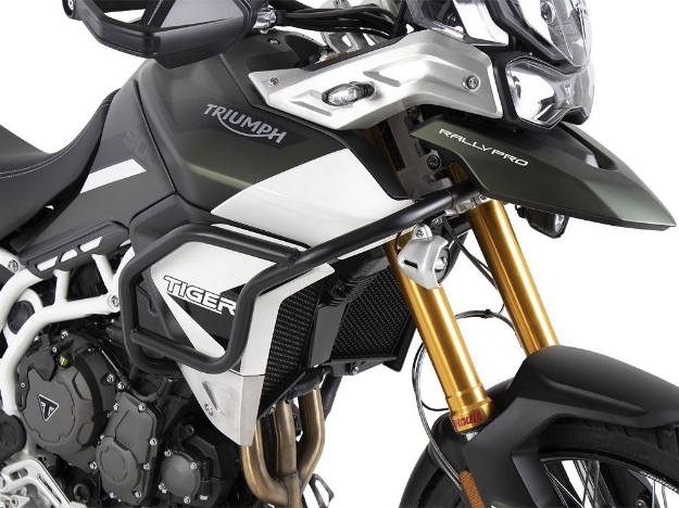 Afbeeldingen van Tank valbeugel (tankguard) zwart Hepco&Becker Triumph Tiger 900 Rally / GT / PRO '20-23
