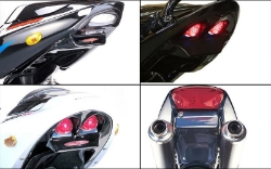 Afbeeldingen van Tailguards dual light zwart Suzuki GSF650 Bandit '05-08 zonder ABS