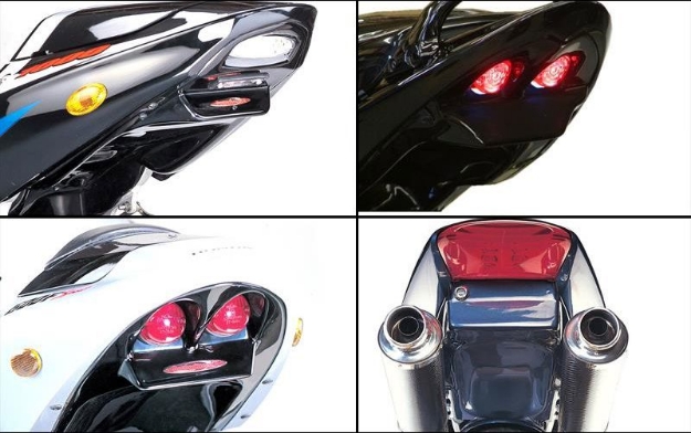 Afbeeldingen van Tailguards dual light zwart Suzuki GSF650 Bandit '05-08 zonder ABS