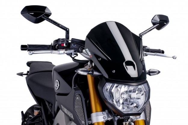 Afbeeldingen van Vervangingsruit naked bike Touring Puig Yamaha MT-09 '14-'16-zwart