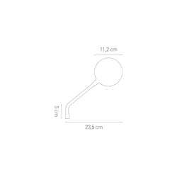 Afbeeldingen van Spiegel model Rond zwart links/rechts Chaft