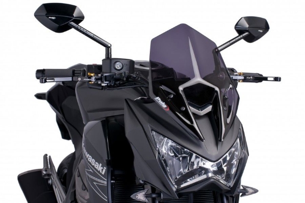 Afbeeldingen van Vervangingsruit naked bike Puig Kawasaki Z800/ E 2013--Donker getint