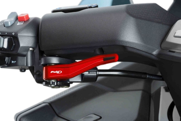 Afbeeldingen van Handremhendel aluminium Puig Kymco AK550 '17--Rood