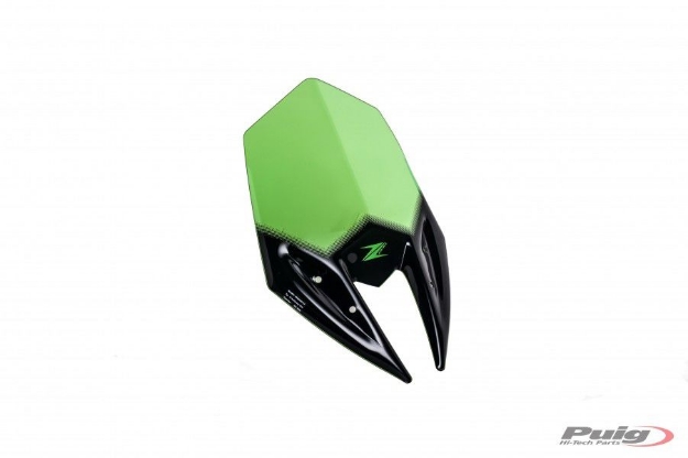 Afbeeldingen van Vervangingsruit naked bike Puig Kawasaki Z800/ E 2013--groen