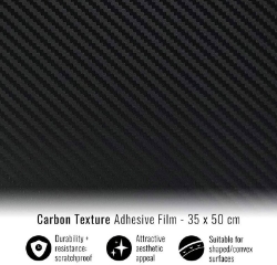 Afbeeldingen van Carbon look stickervel 33x50cm