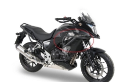 Afbeeldingen van Valbeugel antraciet boven (tank guard) Hepco&Becker Honda CB500X '13-16