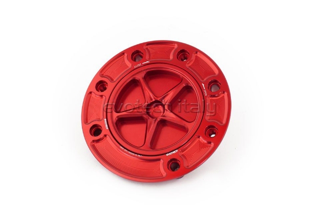 Afbeeldingen van Tankdop met schroefdop Evotech Suzuki 7 bouten (SU1) rood/rood