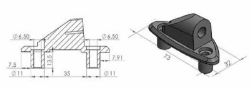 Afbeeldingen van Kuipspiegel adapter Puig links