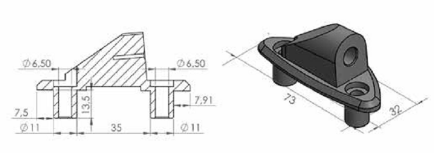 Afbeeldingen van Kuipspiegel adapter Puig links