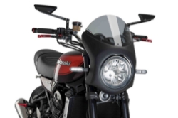 Afbeeldingen van Stuurkuipje zwart model retro fairing met ruitje Puig Kawasaki Z900RS '17-