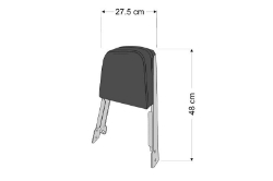 Afbeeldingen van Sissybar RVS Custom Acces model Confort voor diverse Harley Davidson modellen