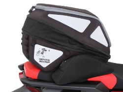 Afbeeldingen van Rear bag Royster zwart met spanbanden Hepco&Becker