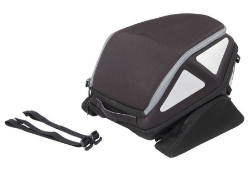 Afbeeldingen van Rear bag Royster zwart met spanbanden Hepco&Becker