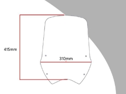 Afbeeldingen van Vervangingsruit touring Honda XL700V Transalp '08-'13-;icht getint