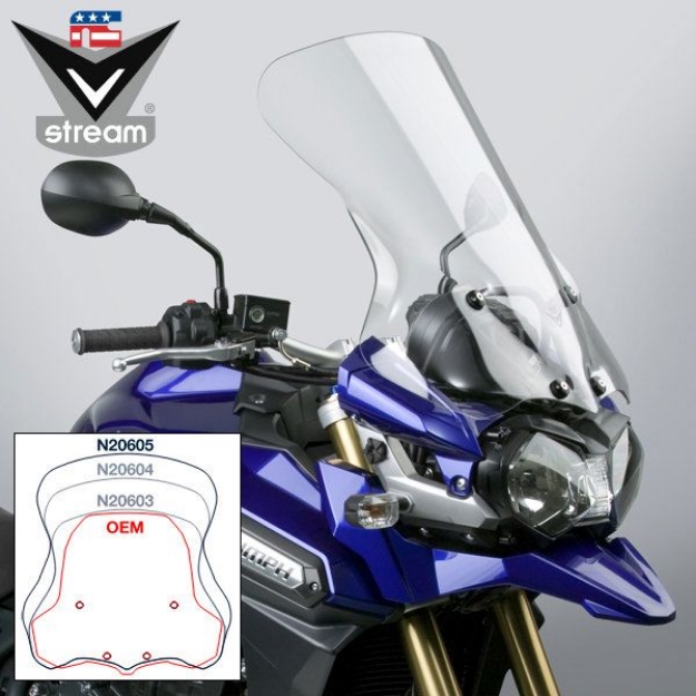 Afbeeldingen van Vervangingsruit National Cycle VStream touring transparant Triumph Tiger 1200 Xplorer -'15